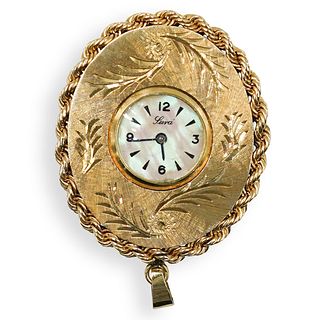 14k Gold Lura Watch Pendant