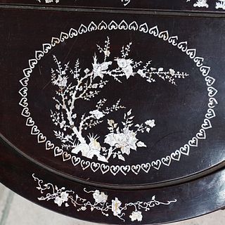 Chinese Rosewood and Mother of Pearl Inlaid Table