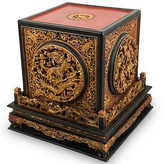 Antique Chinese Lacquer Altar Box