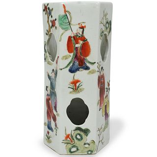 Antique Chinese Hexagonal Porcelain Vase