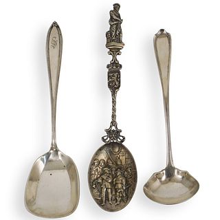 (3 Pc) Sterling Silver Serving Spoons