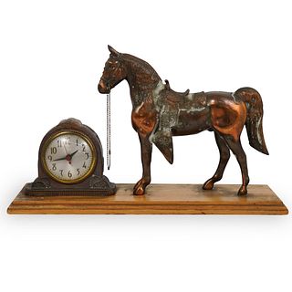 Vintage Spartus Horse Mantle ClockÂ