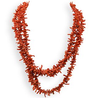 Decorative Coral Stone Necklace