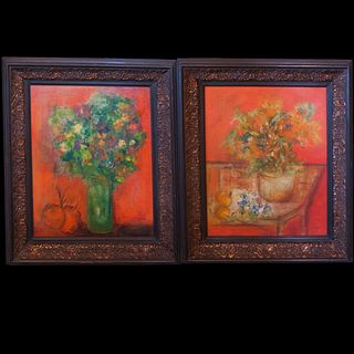 (2) Signed Oil On Canvas Paintings