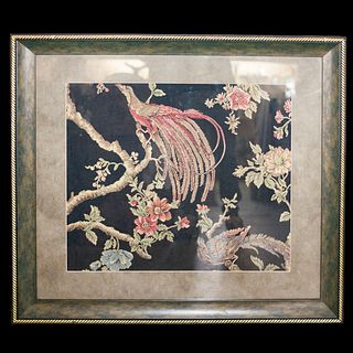Antique Framed French Silk Tapestry