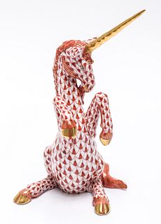 Herend "Unicorn" Fishnet Porcelain Figure