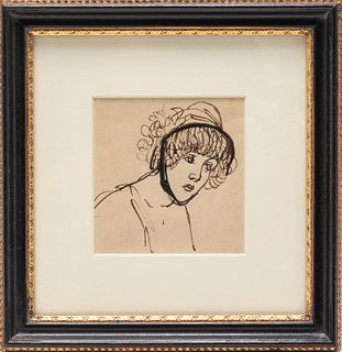 Theophile-Alexandre Steinlen Ink on Paper Portrait