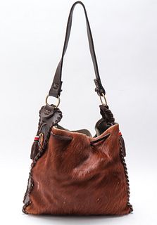 Anna Trzebinski Hair-on-Hide Leather Handbag