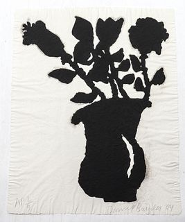 Donald Baechler "Flower" Ink on Paper Print
