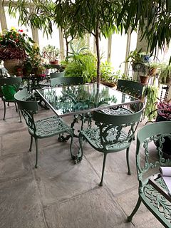 Cast Iron Garden Patio Outdoor, Table & 4 Chairs