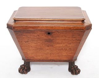 Antique English Regency Manner Wood Cooler