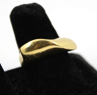 Mid-Century Modern 18K Gold Sculptural Ring