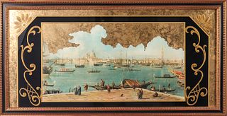 Venetian Canal Scene Gilt Accented Print