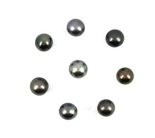 Collection of Eight Loose 11-12mm. Tahitian Pearls