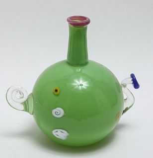 Art Glass Green Vase
