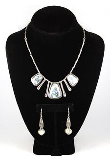 Paz Designer Silver & Ancient Glass Jewelry Set
