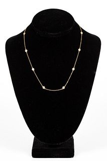 14K YELLOW GOLD "BY THE YARD" DIAMOND NECKLACE