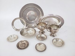 ELEVEN STERLING SILVER TABLE ACCESSORIES