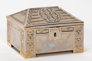 WMF SILVERPLATED ARTS AND CRAFTS CASKET, 1906