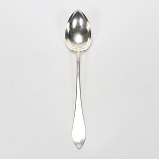 LARGE CONTINENTAL SILVER SERVING SPOON, .813