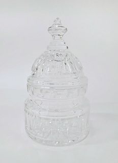 WATERFORD CRYSTAL CAPITAL DOME BISCUIT BARREL