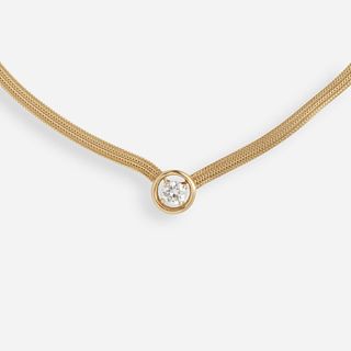 Diamond and gold necklace