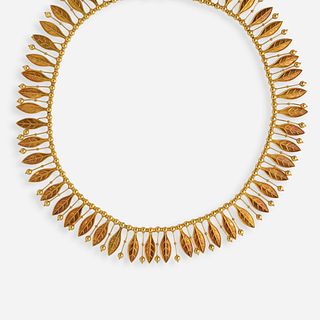 Archaeological Revival gold necklace
