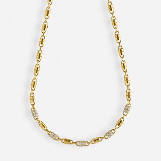 Van Cleef & Arpels, Diamond and gold sautoir necklace