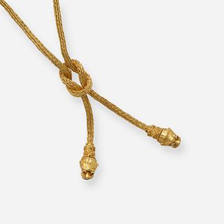 Lalaounis, Gold double lion necklace