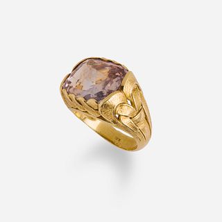 Gold and sapphire ring