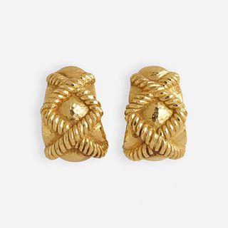 David Webb, Gold ropework earrings