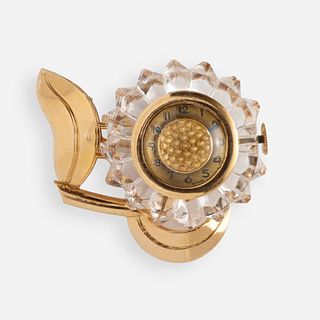Mauboussin, Gold sunflower lapel watch
