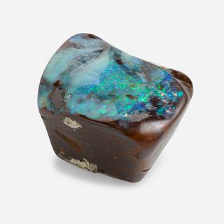 Boulder black opal paperweight