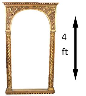 Pino De Luca Italian Wooden Gilt Carved Mirror