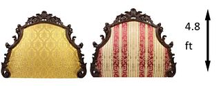 Pair Venetial Style Carved Twin Headboards