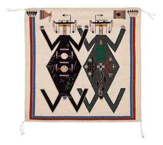 Evelyn Tso
(DINE, 20th century)
Navajo Weaving