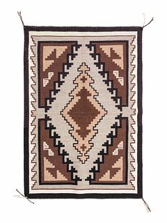 Raphine Canyon
(DINE, 20TH CENTURY)
Navajo Two Grey Hills Weaving