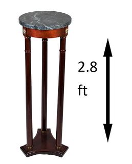 Tall Marble Top Plant Stand