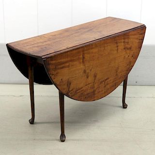 MAPLE AND TIGER MAPLE DROP LEAF TABLE