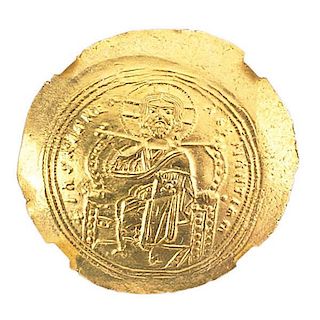 ANCIENT BYZANTINE AV NOMISMA COIN