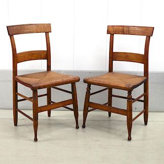 (2pc) TIGER MAPLE SIDE CHAIRS