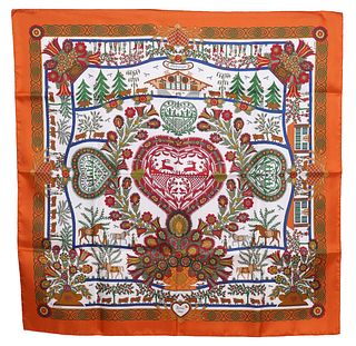 Hermes Silk Scarf Decoupages 90cm NEW in Box