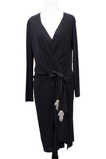 Vintage Donna Karan Black Cocktail Dress Sz 4