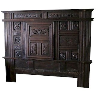 FRENCH BAROQUE CARVED LIT-CLOS