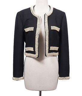 Moschino Couture Pearl & Black Blazer Size 8