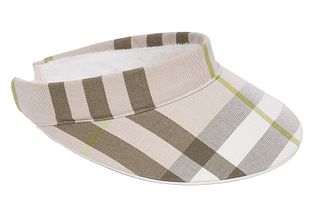 Burberry Check Visor Terrycloth Lined One Size