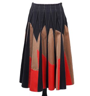 Bottega Venetta Color Block A Line Skirt Size 40