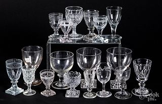 Colorless glass cordials and stemware