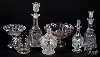 Collection of colorless glass