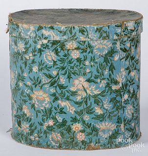 Wallpaper hatbox, 19th c.